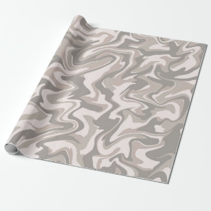 Papel De Presente Padrão de Boho Líquido de Cabeça de Cinza Hippie 7