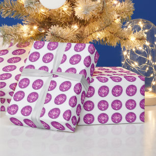 Papel De Presente Padrão de Bola de Disco Rosa