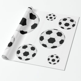 Papel De Presente Padrão de bola de futebol