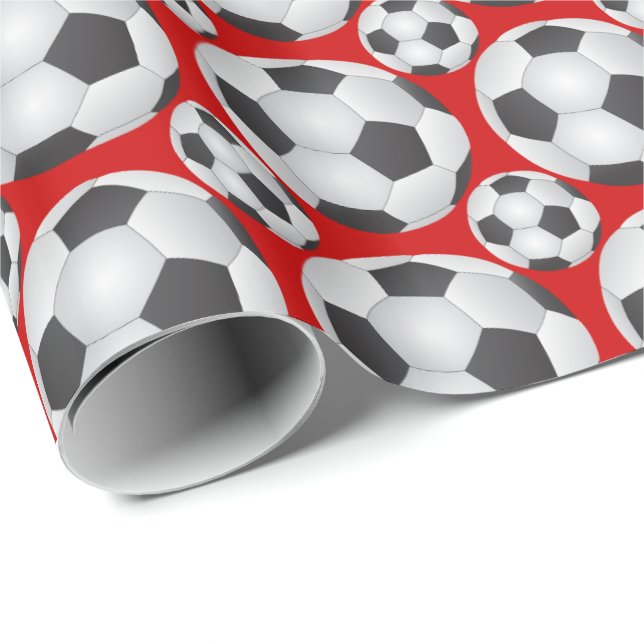 Papel De Presente Padrão de bola de futebol (Ponta do rolo)