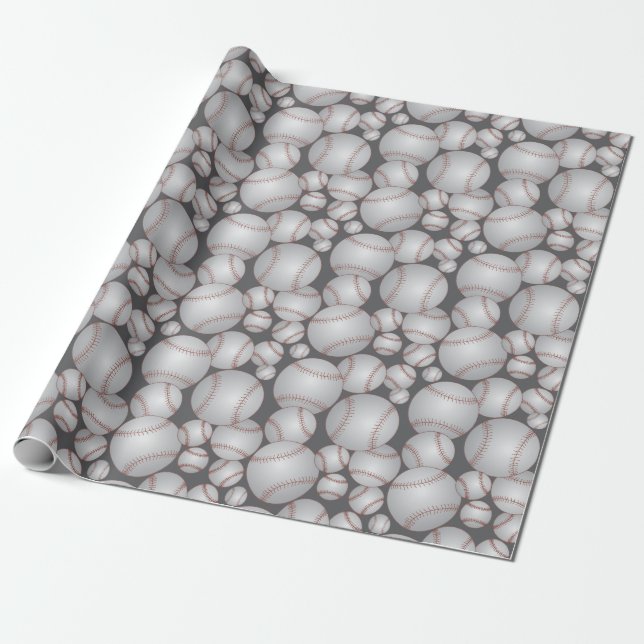 Papel De Presente Padrão de Bolas de Base Coloridas (Desenrolado)