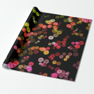 Papel De Presente Padrão de bolha amarela verde-rosa-vermelha Abstra