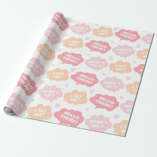 Papel De Presente Padrão de Bolha de Voz Reproduzido