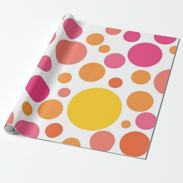 Papel De Presente padrão de bolinhas (Desenrolado)