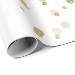 Papel De Presente Padrão de bolinhas de ouro moderno elegante