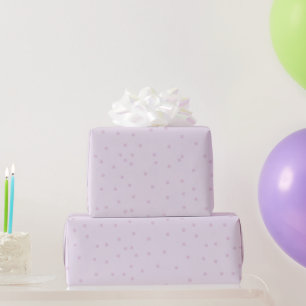 Papel De Presente Padrão de bolinhas Mínimo Roxo