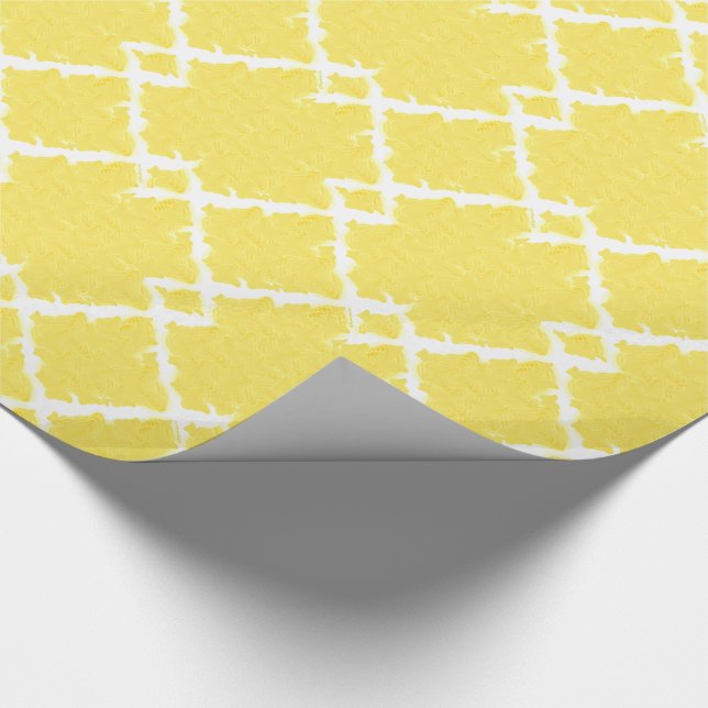 Papel De Presente Padrão de borboleta amarela (Ponta)