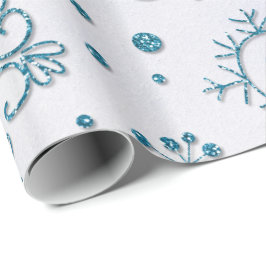 Papel De Presente Padrão de Brilhante Azul