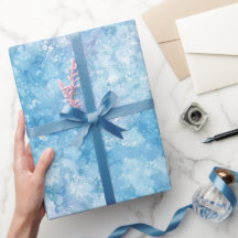 Padrão de Brilho Branco Cristalizado em Azul Gelo 