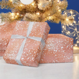 Papel De Presente Padrão de Brilho Branco Rosa Feminino