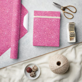 Papel De Presente Padrão de brilho cintilante rosa          