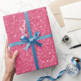Papel De Presente Padrão de Brilho Cor-de-Rosa Doce e Delicado