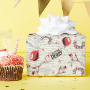 Papel De Presente Padrão de brinquedos para crianças de TI