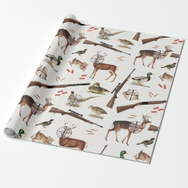 Papel De Presente Padrão de Caçador ao Ar Livre da Vida Selvagem