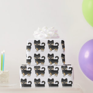 Papel De Presente Padrão De Cachorro Bonito De Casaco Chihuahua, Pr
