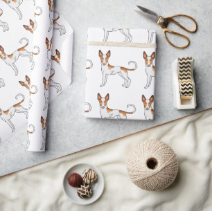 Papel De Presente Padrão de Cachorro Casaco Suave de Cão Ibizan Br