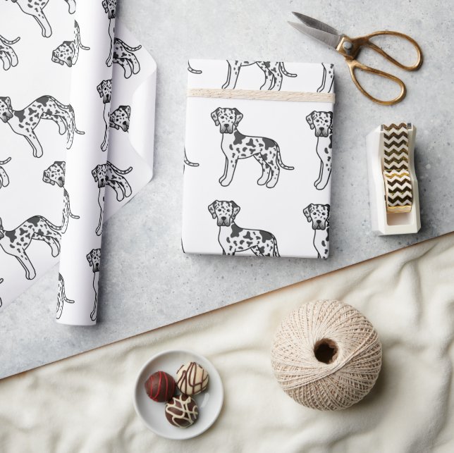 Papel De Presente Padrão de cachorro de desenho animado fofo do Gran (Artesanato)