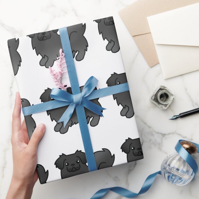 Papel De Presente Padrão de Cachorro de Desenho Animado Fofo Spaniel (Presentear)