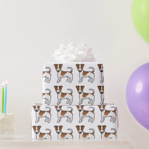 Papel De Presente Padrão de Cachorro Marrom Casaco Jack Russell Ter