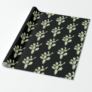 Papel De Presente Padrão de Cactus