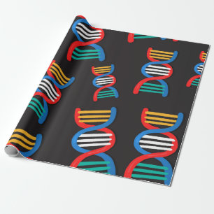 Papel De Presente padrão de cadeias de dna