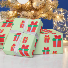 Papel De Presente Padrão de caixa de presentes de Natal simples