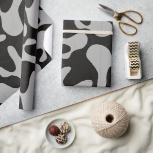 Papel De Presente Padrão de camuflagem de cinzas