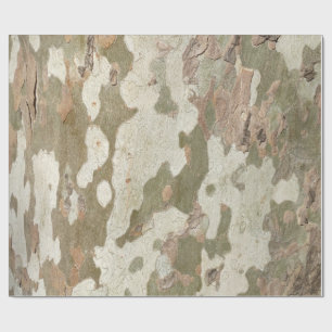 Papel De Presente Padrão de camuflagem de plátano parece padrão de c