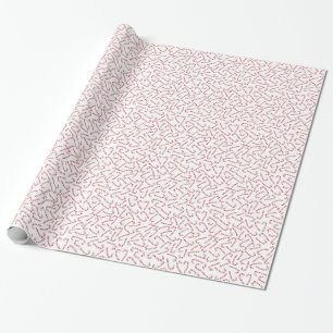 Papel De Presente Padrão de cana doce de Natal