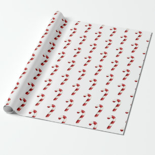 Papel De Presente Padrão de caneta de doce de Natal