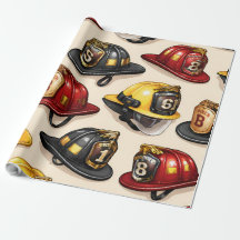 Padrão de capacete de bombeiro envoltório de estaç
