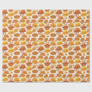 Papel De Presente padrão de caramelo