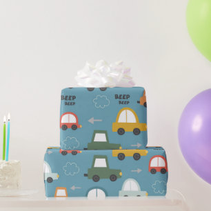Papel De Presente Padrão de carros para crianças