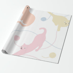 Papel De Presente Padrão de Cat