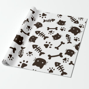 Papel De Presente Padrão de Cat