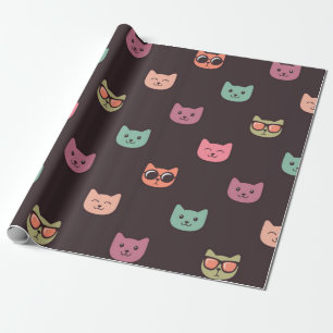 Papel De Presente Padrão de Cat