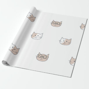 Papel De Presente Padrão de Cat