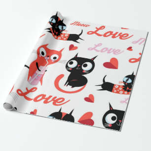 Papel De Presente Padrão de Cat