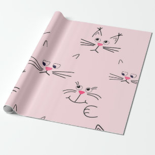 Papel De Presente Padrão de Cat