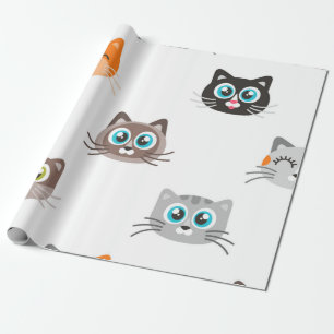 Papel De Presente Padrão de Cat
