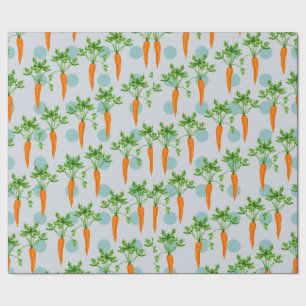 Papel De Presente Padrão de Cenoura