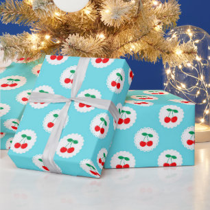 Papel De Presente Padrão de Cereja – Presente & Decoração de Frutas 