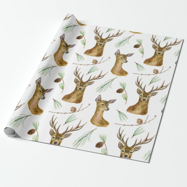 Papel De Presente Padrão de cervejas de Natal bonito (Desenrolado)