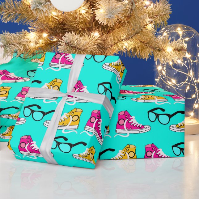 Papel De Presente Padrão de Cheerleader do Sonho de Adolescente (Feriados)