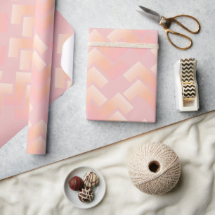 Papel De Presente Padrão de Chevron em Pastel Suave