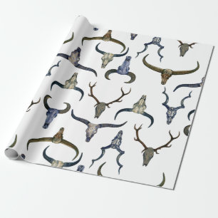 Papel De Presente Padrão de Chifre de Veado