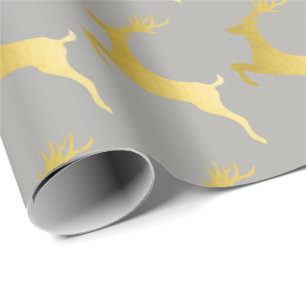 Papel De Presente Padrão de Cinza de Natal Elegante