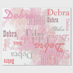 Papel De Presente padrão de cinza rosa personalizado