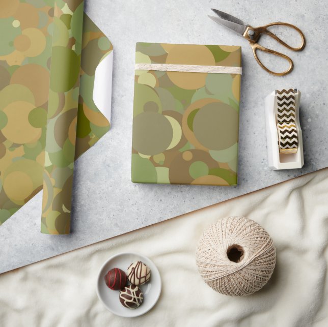 Papel De Presente Padrão de Círculo de Camuflagem do Deserto (Artesanato)