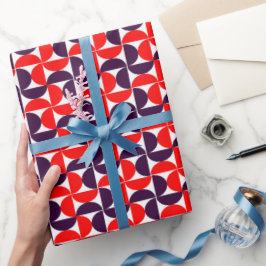 Papel De Presente Padrão de Círculo Geométrico Moderno